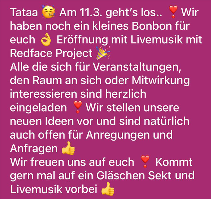 Grand Opening in der Bahnhofstrasse 18